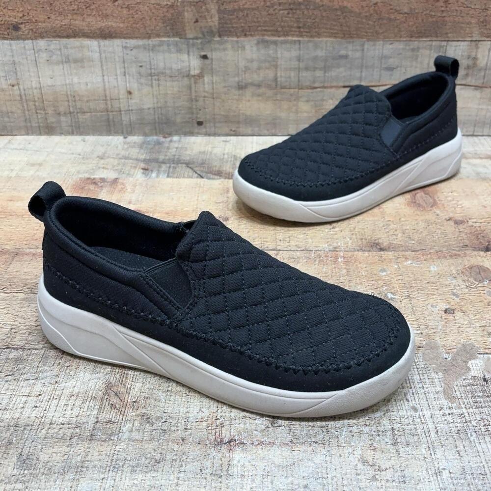 Staheekum Shoes Womens Size 8 Black Quilted Slip On Walking Comfort Shoes
